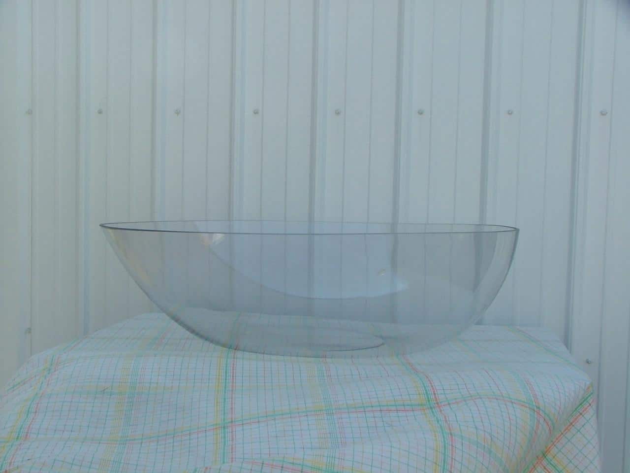 Plastic fabricated bowl after finishing